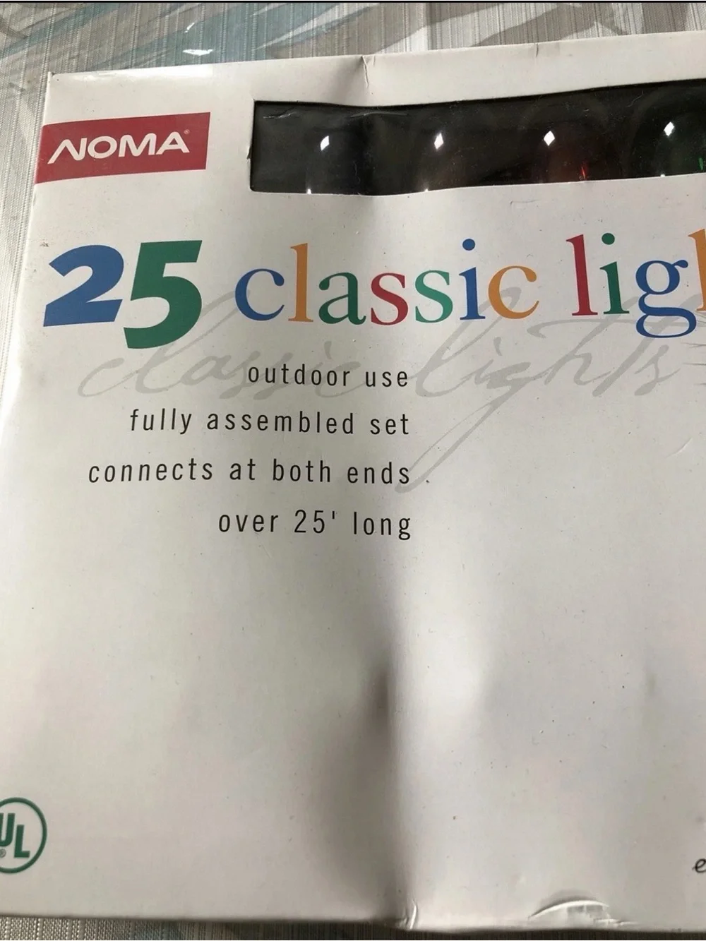 NOMA 25 Classic String Christmas Lights, Multi Color - NEW Old Stock